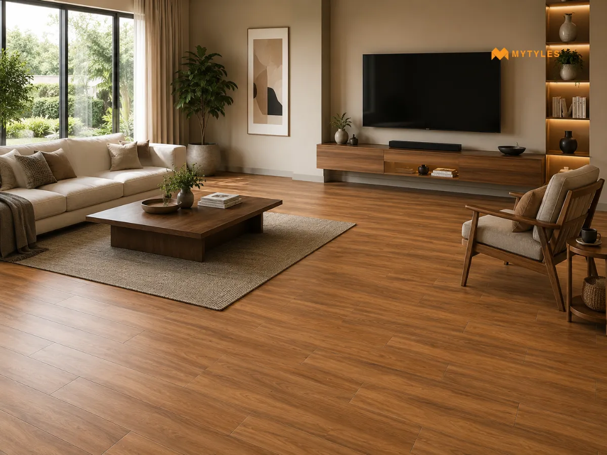 Porcelain Wooden Plank Tile in Living Room